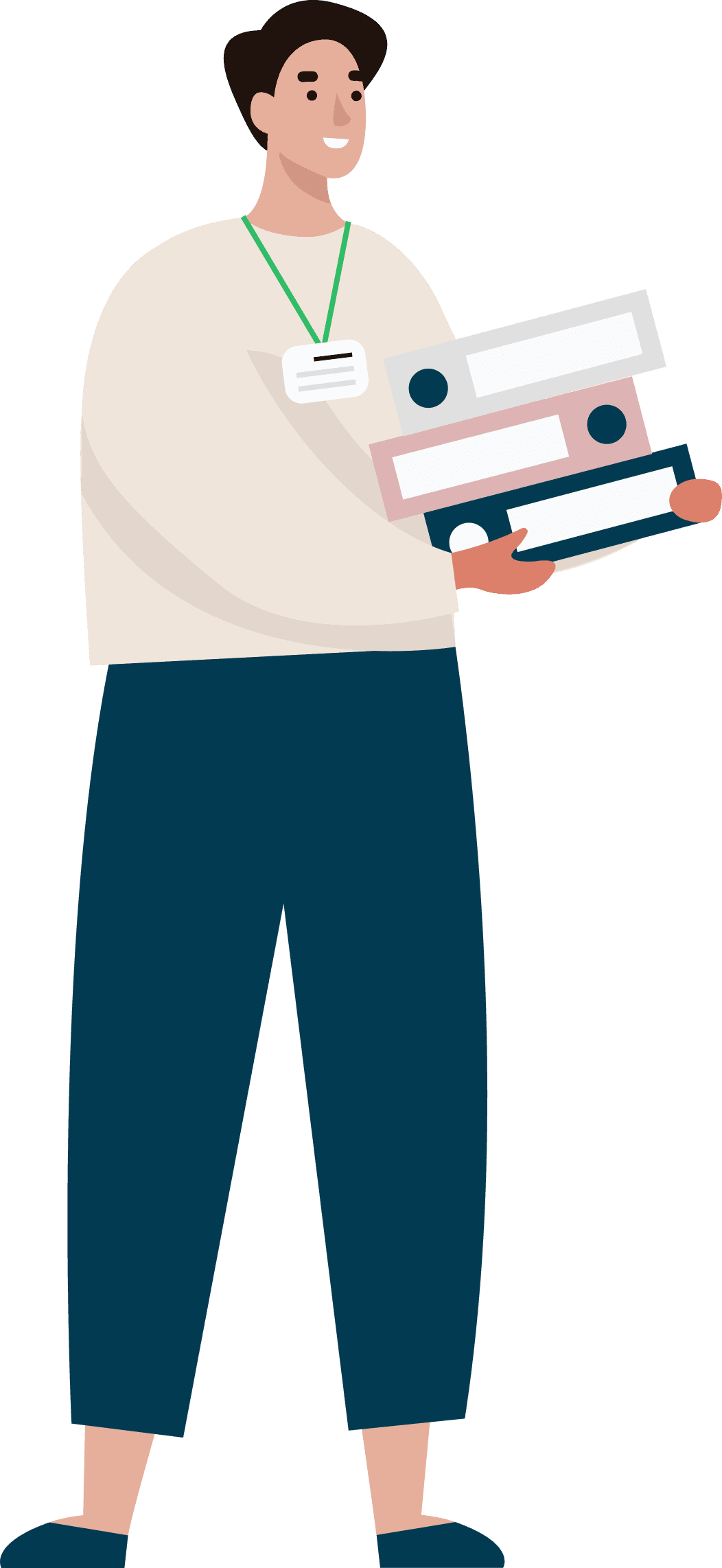 Person Carrying Files Illustration Person Carrying Files Illustration